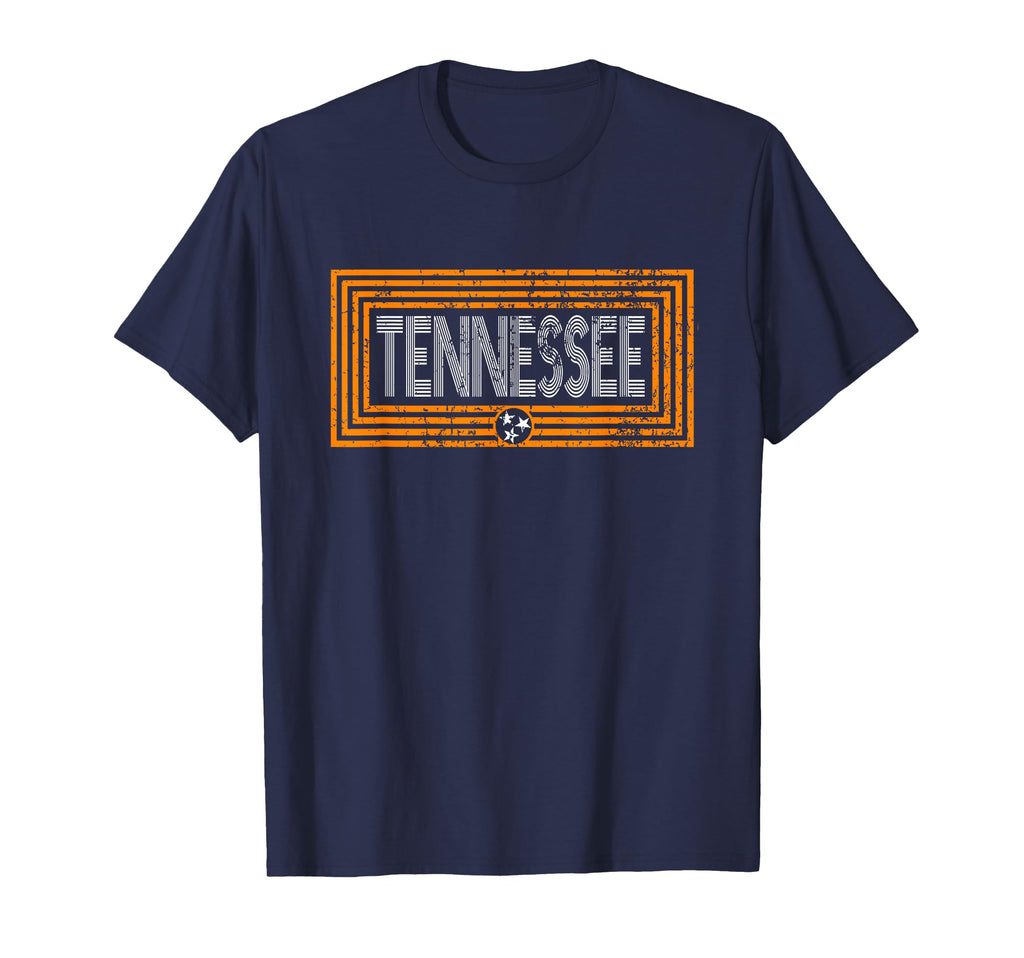 Tennessee Orange State Flag Distressed T-Shirt - Custom Art Print Men Women - T-Shirt, Sweatshirt, Hoodie