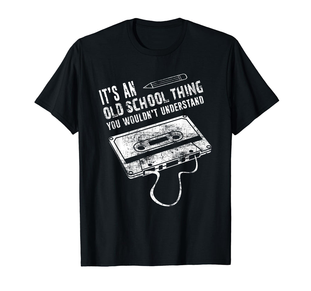 Music Pencil Winding Up Cassette Tape T-Shirt - Minimalist Print for Adults - T-Shirt, Sweatshirt, Hoodie