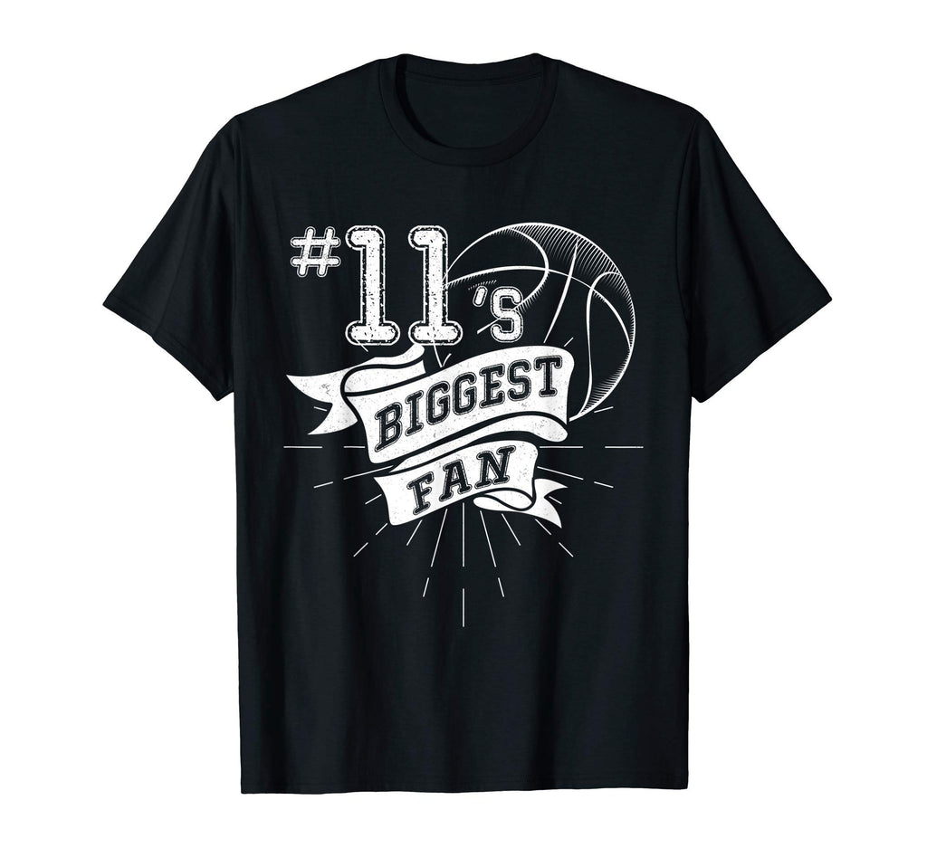 Biggest Fan Baseball Player Number 11 T-Shirt - Unique Graphic for Adults - T-Shirt, Sweatshirt, Hoodie