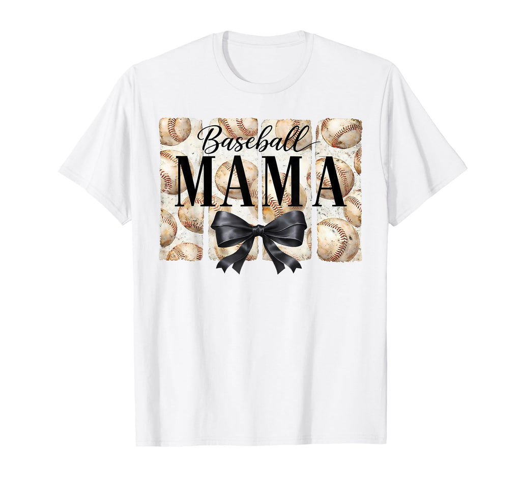 Baseball Mama Coquette Bow Game Day T-Shirt - Novelty Apparel Men Women - T-Shirt, Sweatshirt, Hoodie