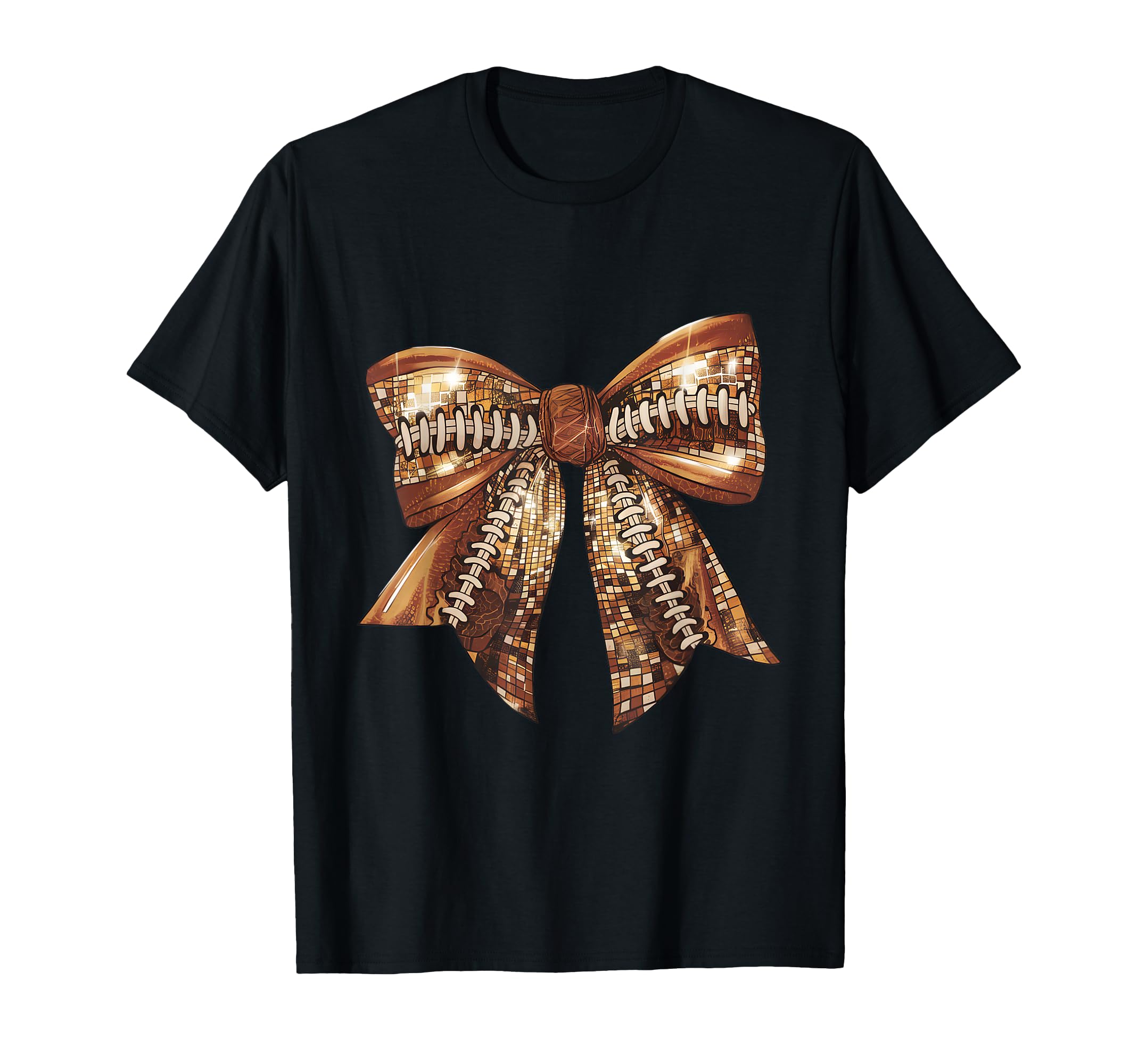 Bow Coquette Disco Football Autumn T-Shirt - Fun Novelty Design Unisex - T-Shirt, Sweatshirt, Hoodie