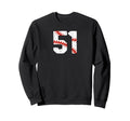 Baseball Player Jersey Number 51 Sweatshirt - Casual Everyday Wear Unisex - T-Shirt, Sweatshirt, Hoodie