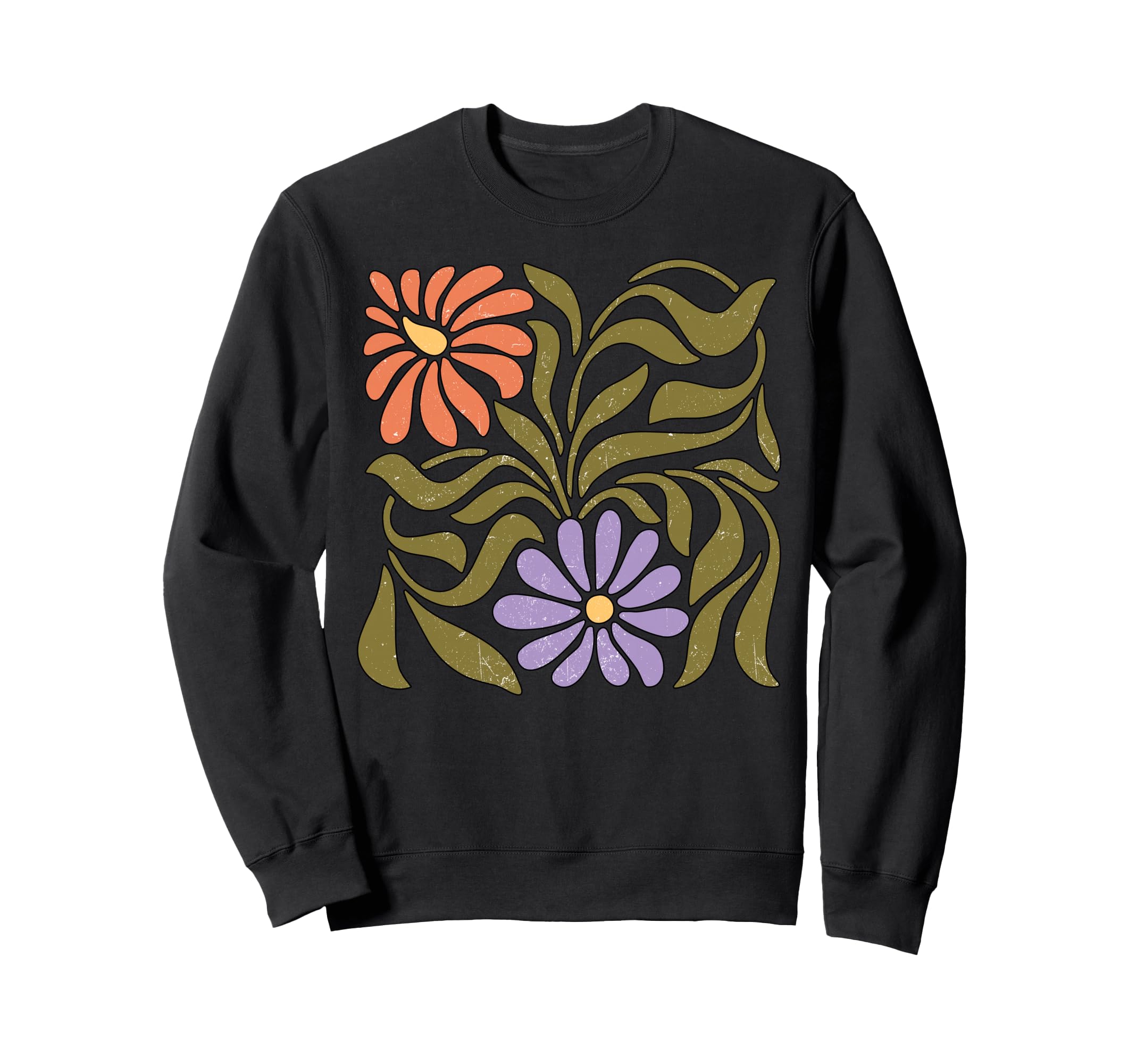 Boho Wildflowers Botanical Floral Sweatshirt - Trendy Graphic Unisex - T-Shirt, Sweatshirt, Hoodie