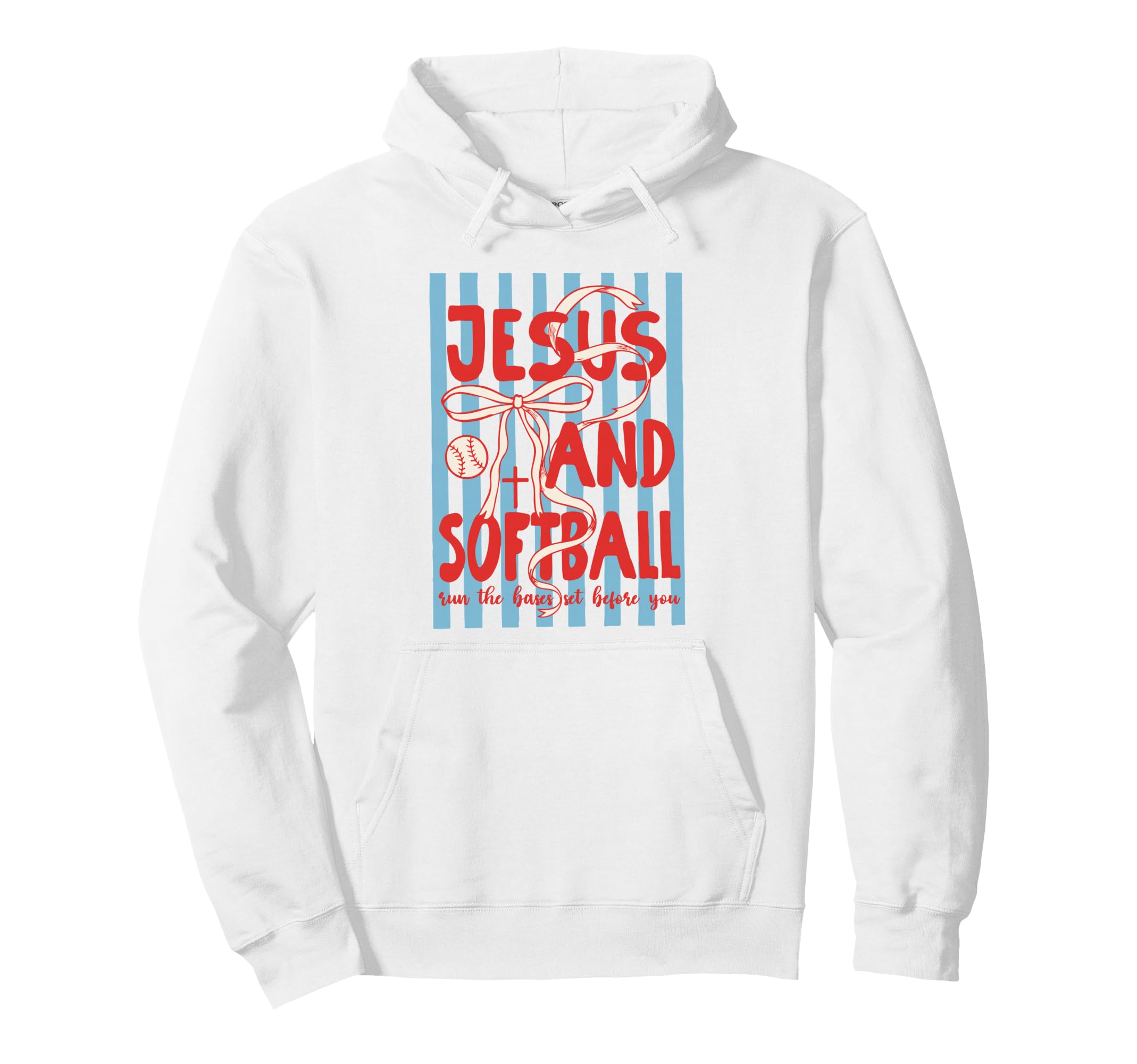 Jesus And Softball Coquette Game Day Hoodie - Trendy Graphic Unisex - T-Shirt, Sweatshirt, Hoodie