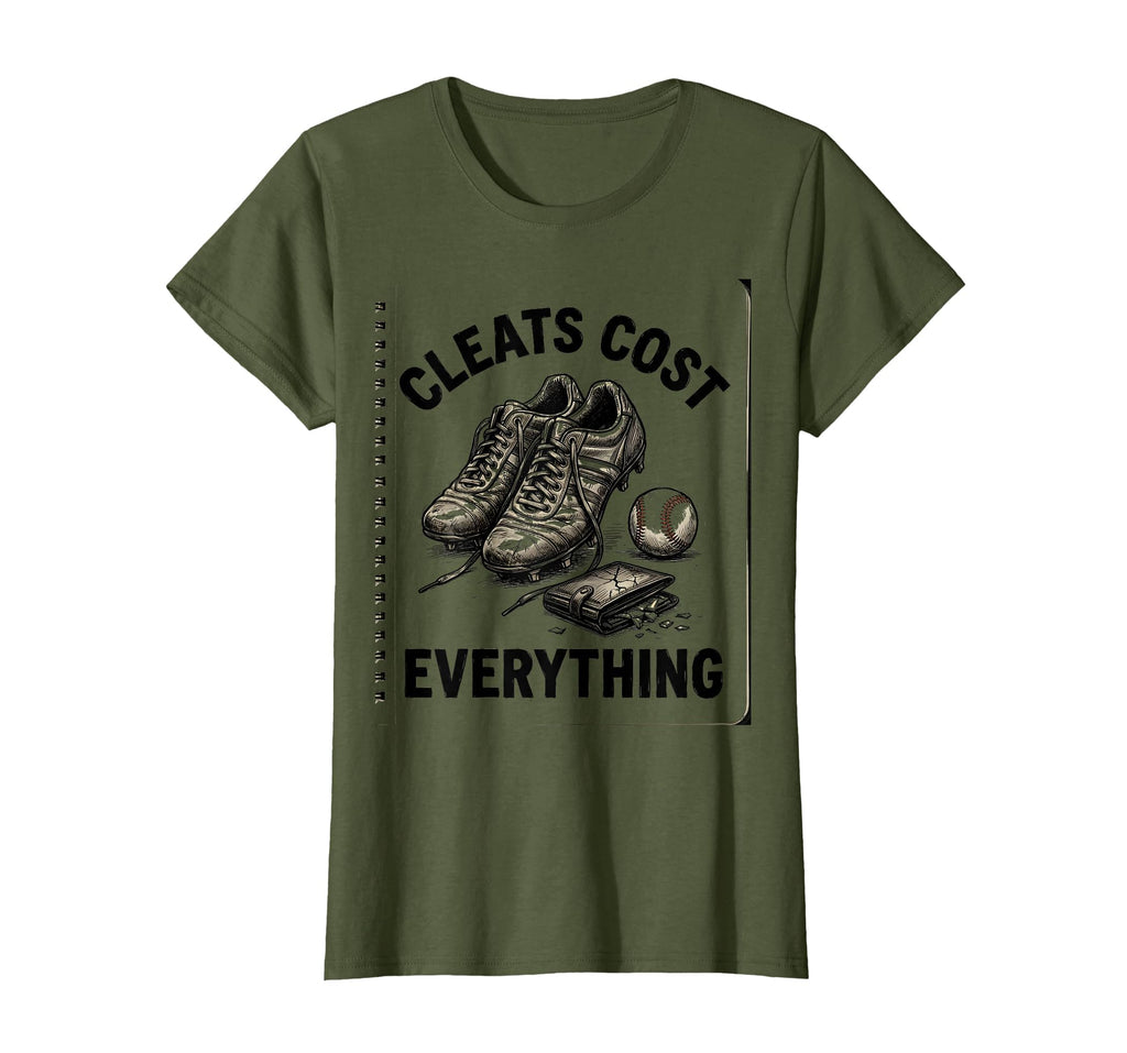 Cleats Cost Everything Baseball Mom T-Shirt - Custom Art Print Unisex - T-Shirt, Sweatshirt, Hoodie