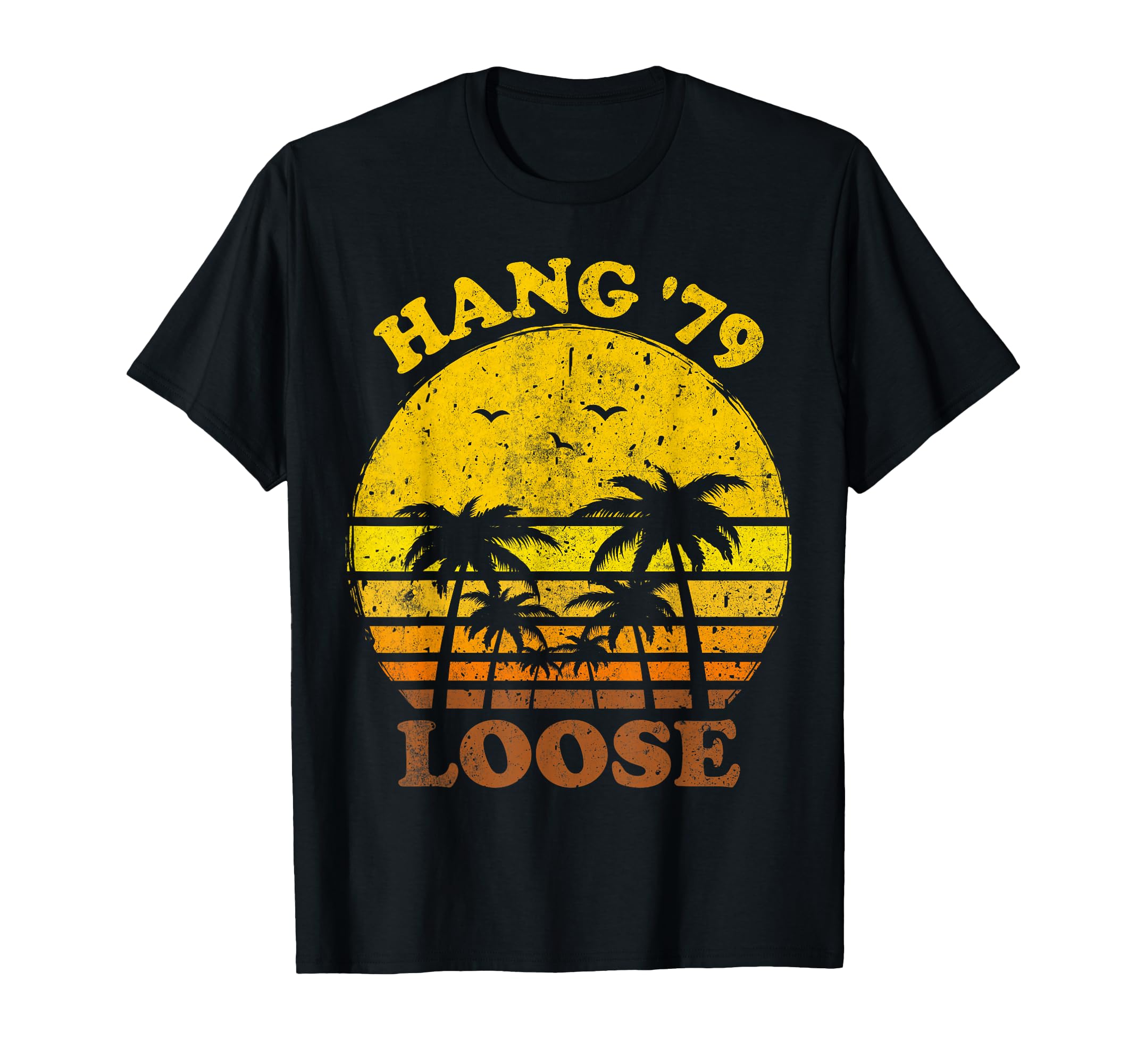 Beach Sunset Hang Loose Summer T-Shirt - Aesthetic Graphic Men Women - T-Shirt, Sweatshirt, Hoodie