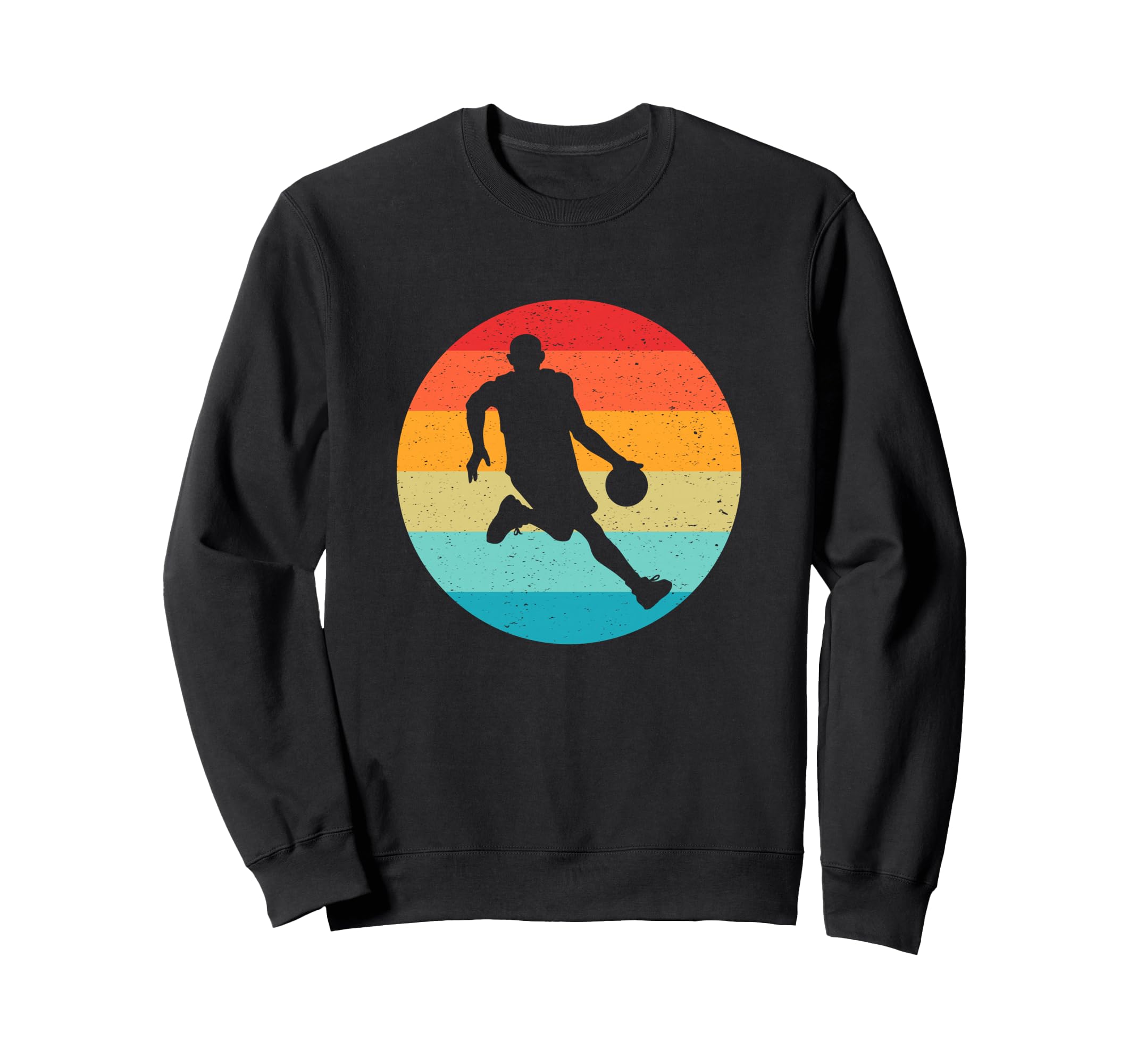 Basketball Player Silhouette Sunset Sweatshirt - Unique Graphic Unisex - T-Shirt, Sweatshirt, Hoodie
