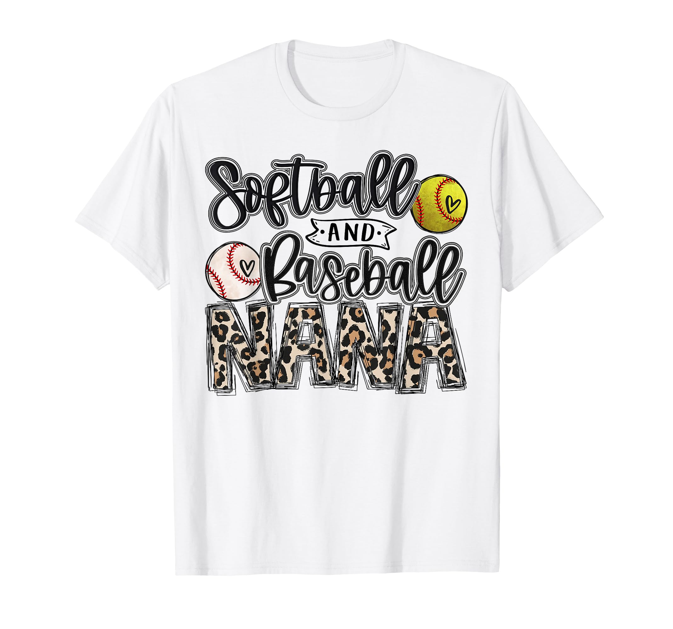 Baseball And Softball Nana Both Nephew T-Shirt - Graphic Print Unisex - T-Shirt, Sweatshirt, Hoodie