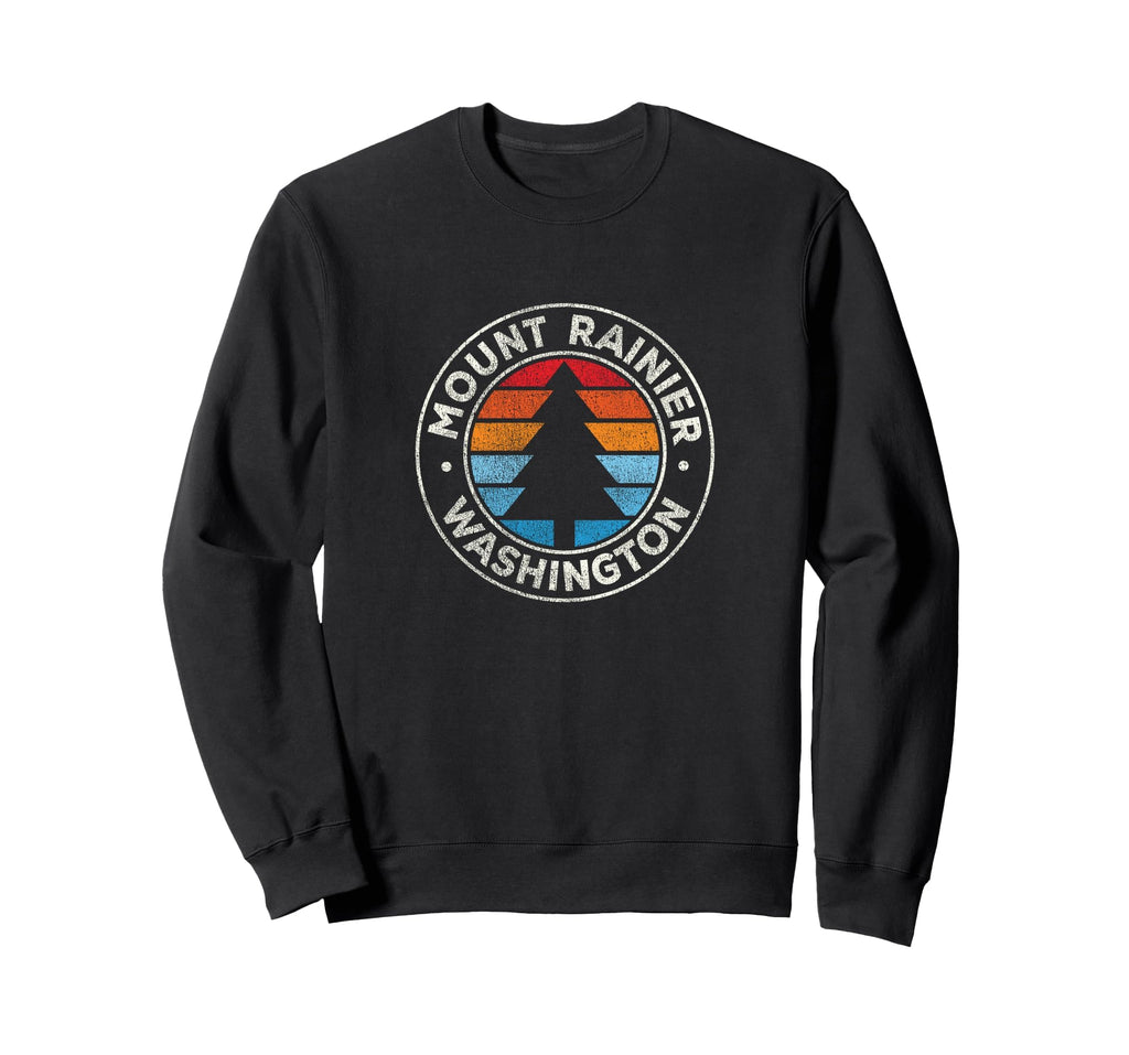 Mount Rainier Washington 70S Sweatshirt - Custom Art Print Men Women - T-Shirt, Sweatshirt, Hoodie