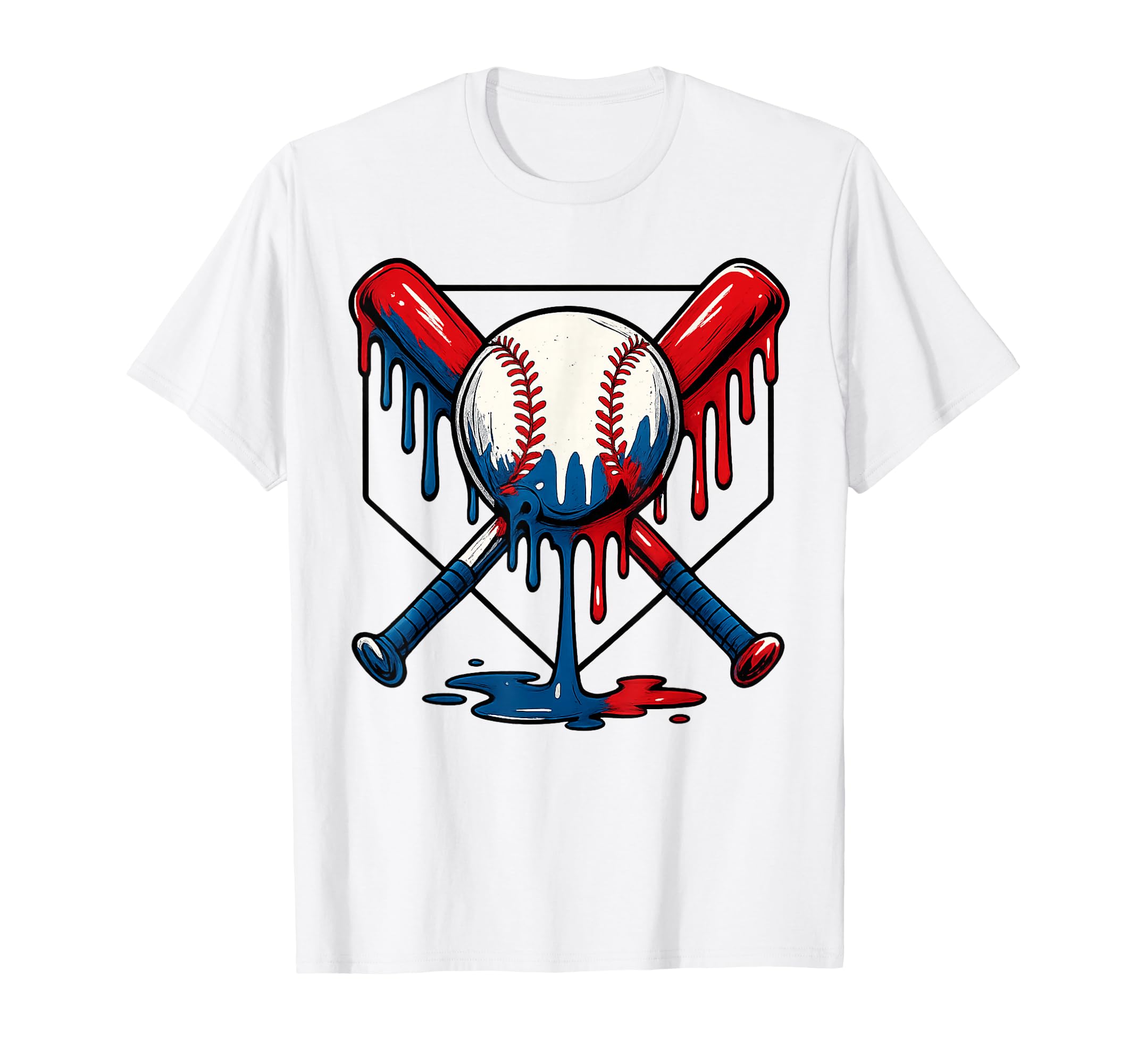 Baseball Drip Team Ice Cream T-Shirt - Aesthetic Graphic for Adults - T-Shirt, Sweatshirt, Hoodie