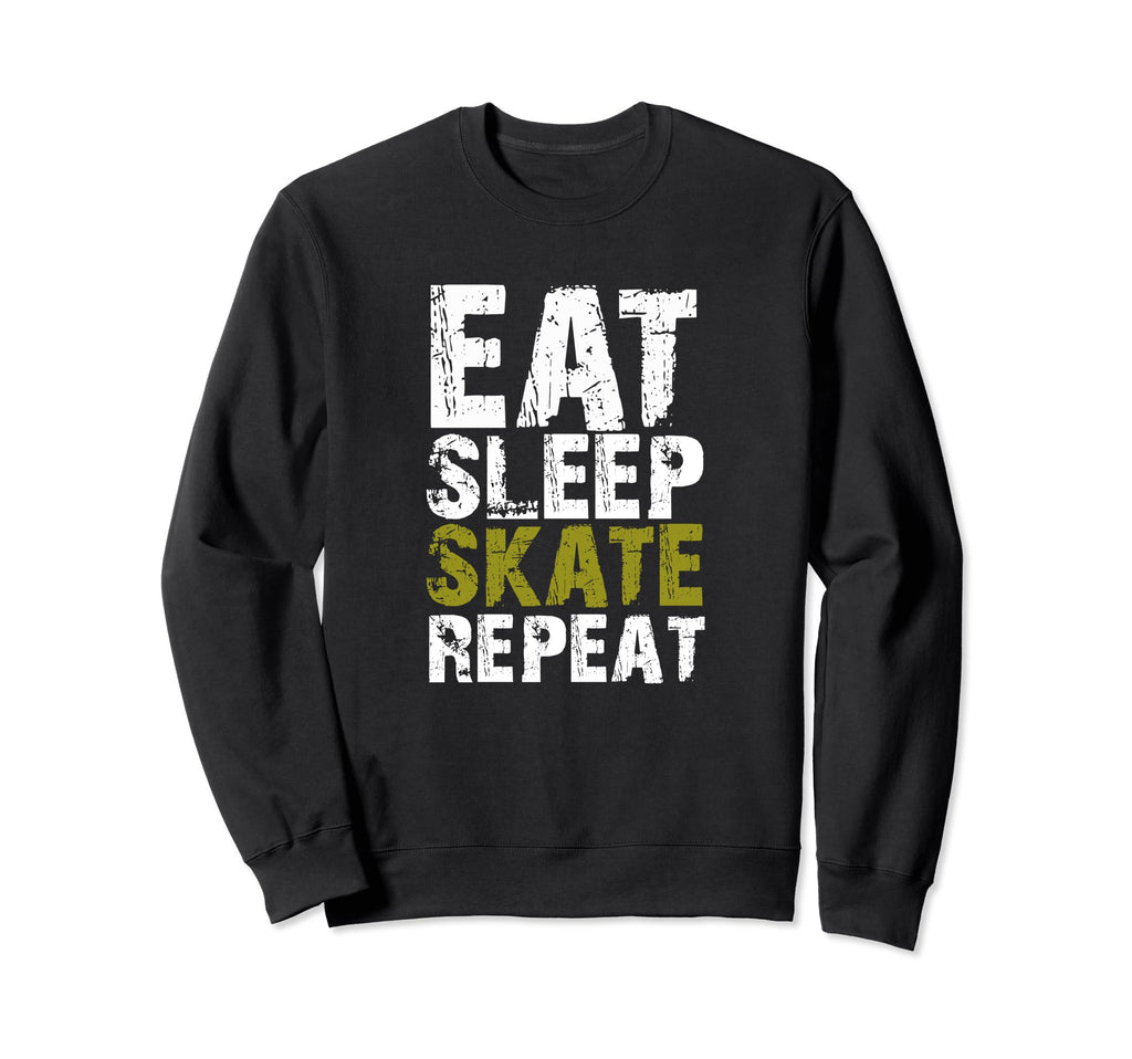 Eat Sleep Skate Repeat Roller Skate Ice Sweatshirt - Graphic Print Unisex - T-Shirt, Sweatshirt, Hoodie