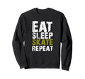 Eat Sleep Skate Repeat Roller Skate Ice Sweatshirt - Graphic Print Unisex - T-Shirt, Sweatshirt, Hoodie