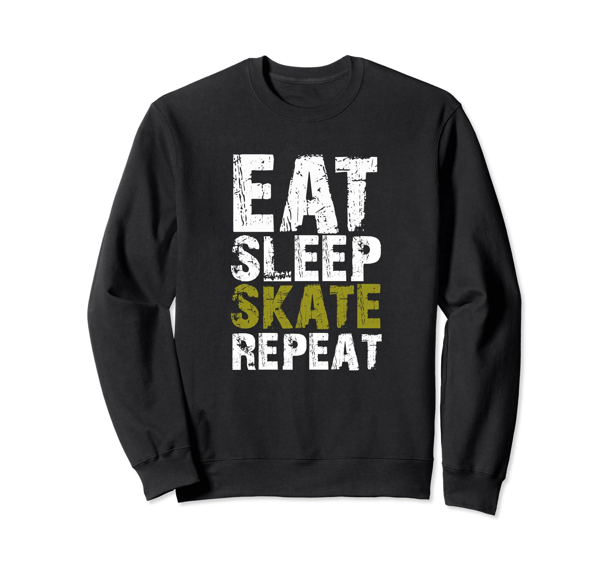 Eat Sleep Skate Repeat Roller Skate Ice Sweatshirt - Graphic Print Unisex - T-Shirt, Sweatshirt, Hoodie