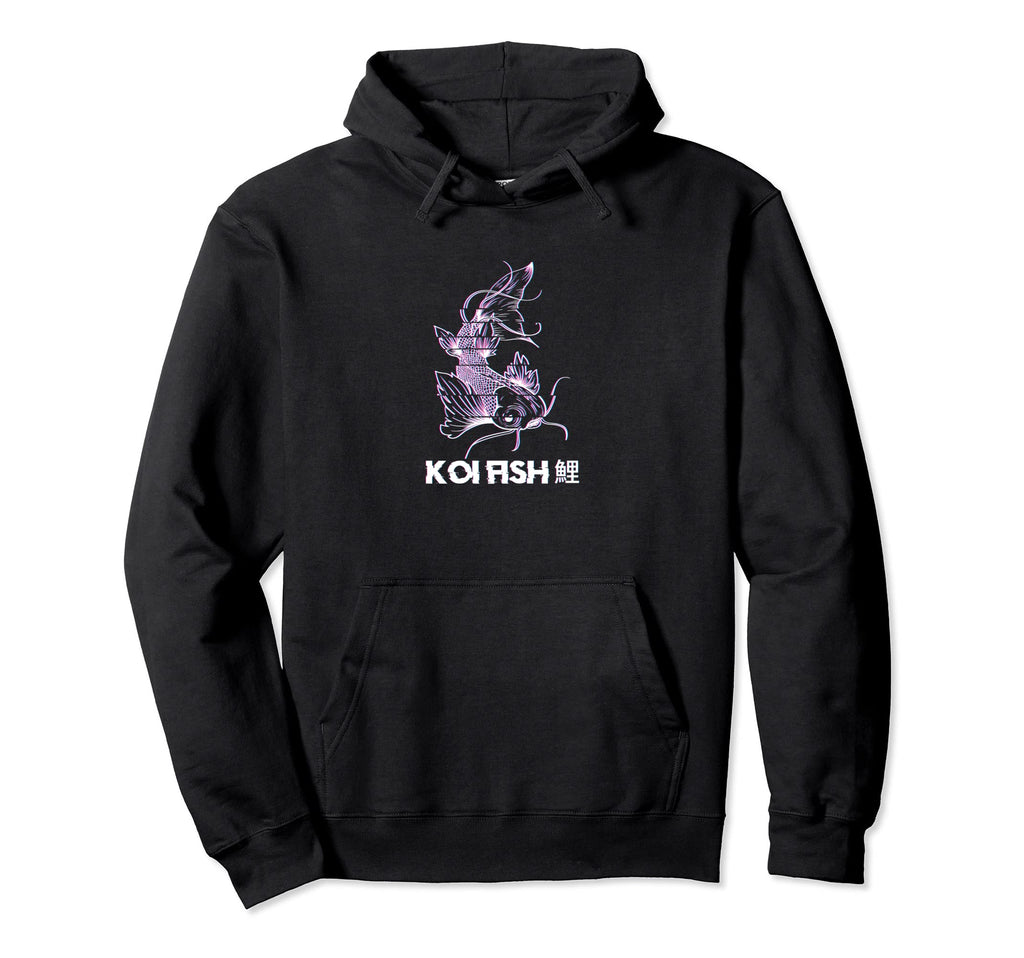 Glitch Effect Japanese Koi Fish Hoodie - Graphic Print for Adults - T-Shirt, Sweatshirt, Hoodie