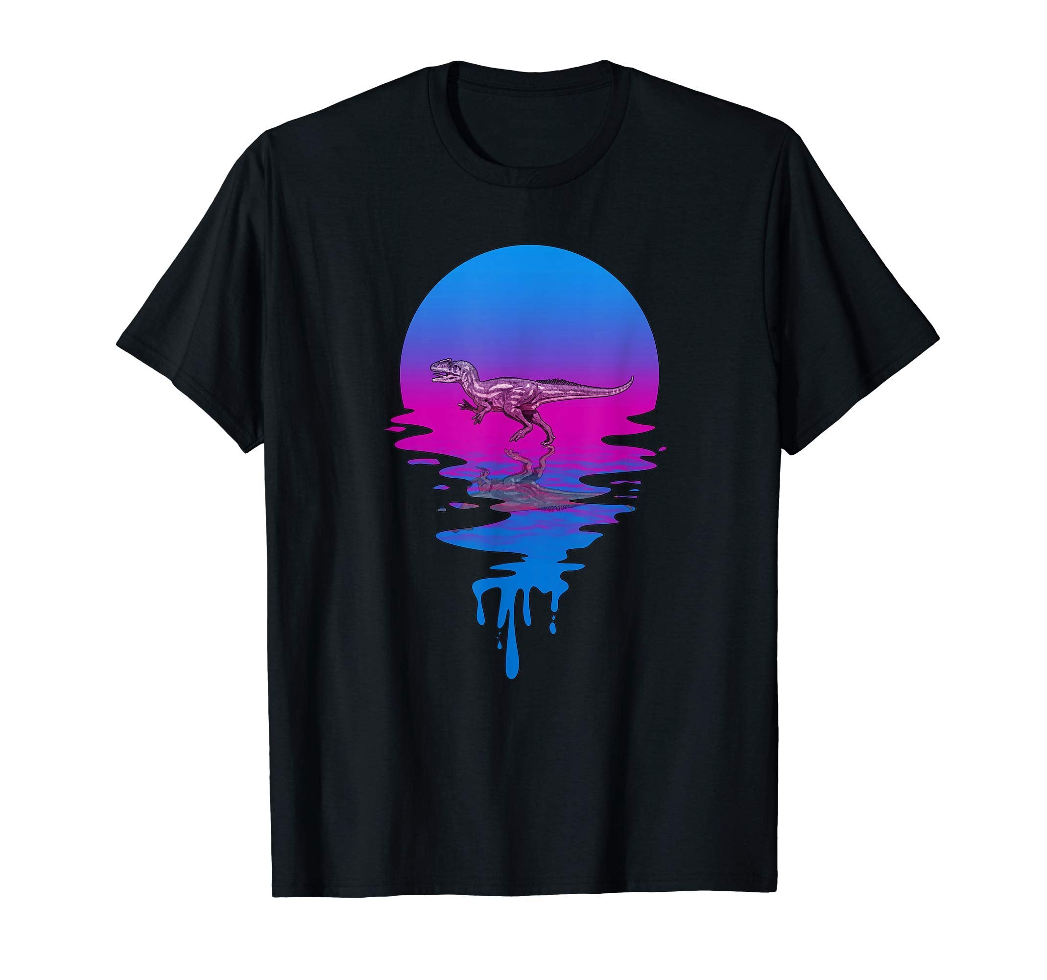 Sunset Allosaurus T-Shirt - Aesthetic Graphic for Adults - T-Shirt, Sweatshirt, Hoodie