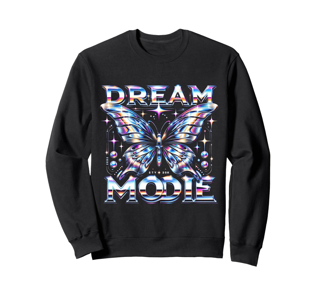 Y2K Butterfly Dream Mode Sweatshirt - Graphic Print for Adults - T-Shirt, Sweatshirt, Hoodie