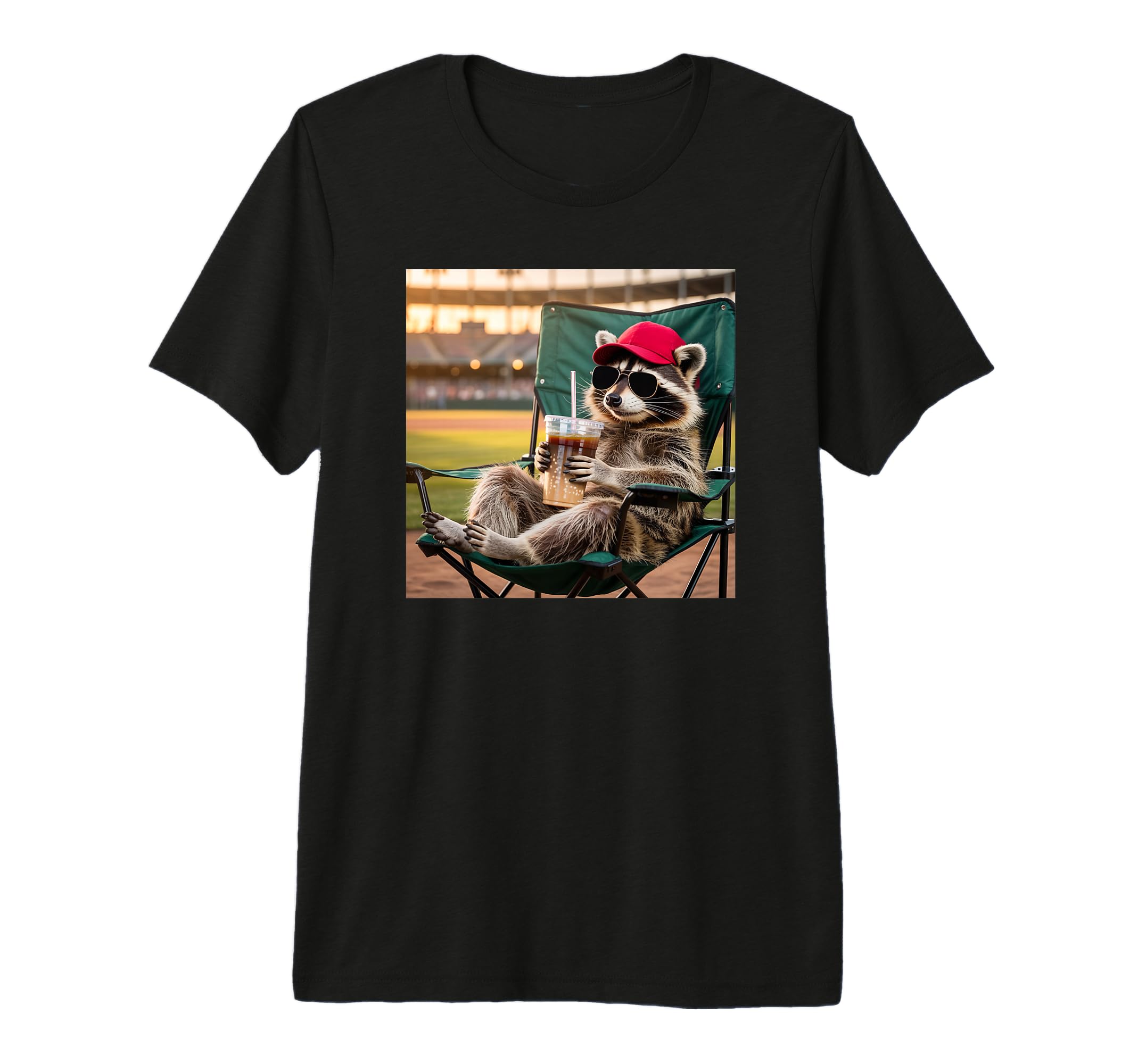 Baseball Mom Raccoon Lover Tri Blend T-Shirt - Minimalist Print Men Women - T-Shirt, Sweatshirt, Hoodie