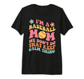 Baseball Mom Groovy Tri Blend T-Shirt - Novelty Apparel Unisex - T-Shirt, Sweatshirt, Hoodie