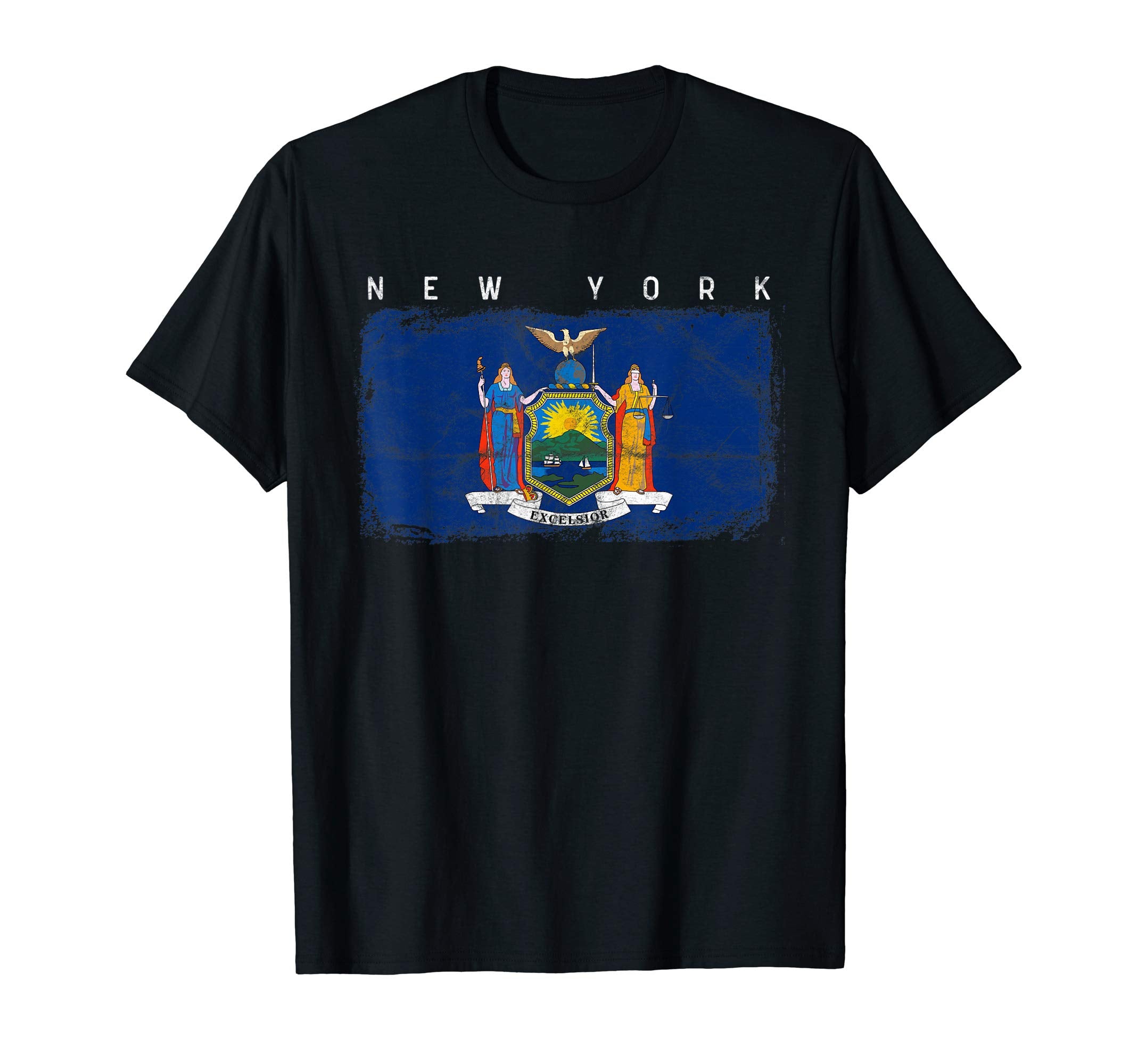 New York Distressed Home State T-Shirt - Casual Everyday Wear Men Women - T-Shirt, Sweatshirt, Hoodie