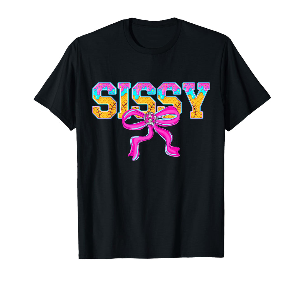 Baseball Sissy Ice Cream Drip Game T-Shirt - Minimalist Print Men Women - T-Shirt, Sweatshirt, Hoodie