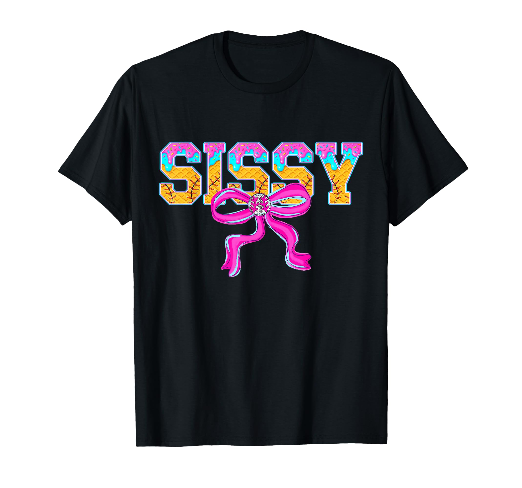 Baseball Sissy Ice Cream Drip Game T-Shirt - Minimalist Print Men Women - T-Shirt, Sweatshirt, Hoodie
