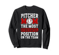 Baseball Pitcher Mom Funny Mom Sweatshirt - Minimalist Print Unisex - T-Shirt, Sweatshirt, Hoodie