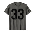 Distressed Black Number 33 Jersey T-Shirt - Aesthetic Graphic Unisex - T-Shirt, Sweatshirt, Hoodie