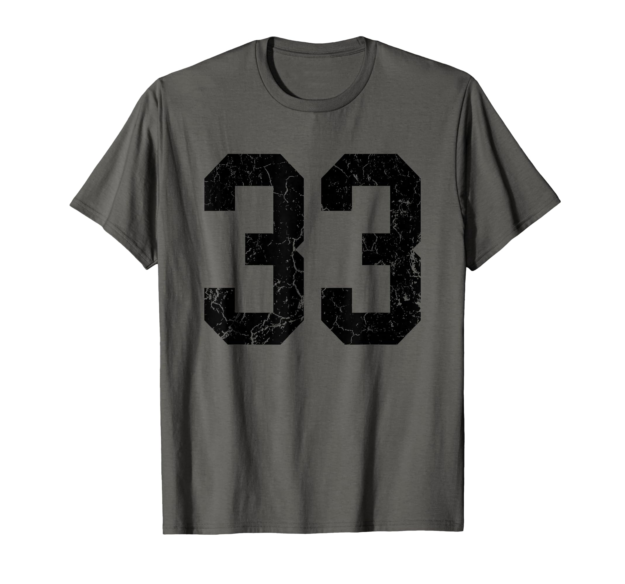 Distressed Black Number 33 Jersey T-Shirt - Aesthetic Graphic Unisex - T-Shirt, Sweatshirt, Hoodie