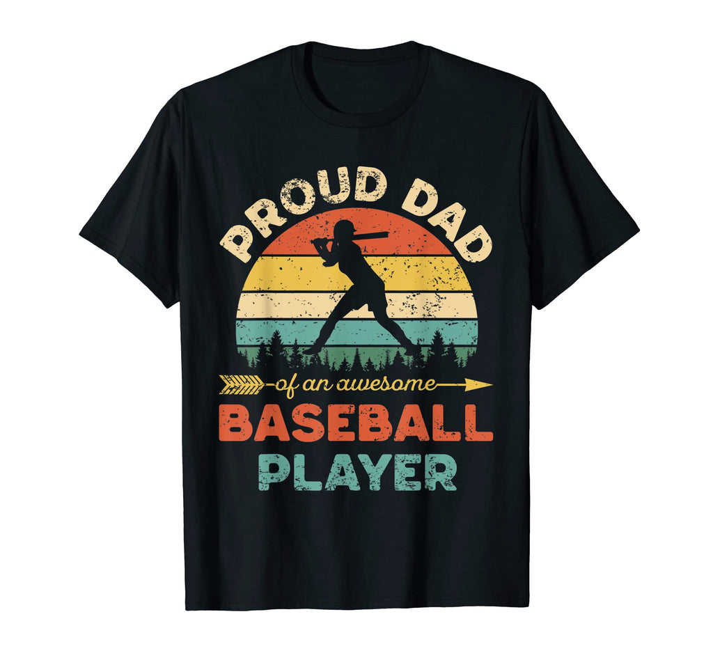 Mens Proud Baseball Dad Player Baseball T-Shirt - Graphic Print for Adults - T-Shirt, Sweatshirt, Hoodie