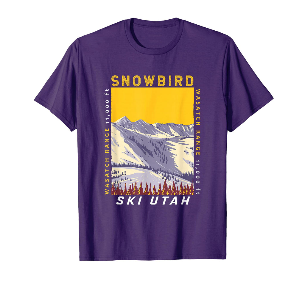 Snowbird Ski Area Utah Distressed T-Shirt - Novelty Apparel Unisex - T-Shirt, Sweatshirt, Hoodie