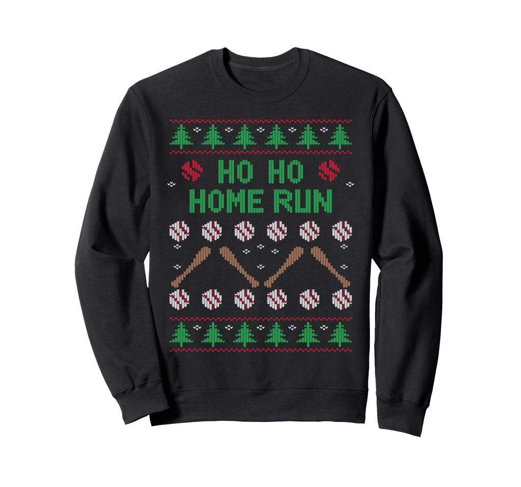 Ho Ho Home Run Funny Ugly Sweatshirt - Casual Everyday Wear Unisex - T-Shirt, Sweatshirt, Hoodie