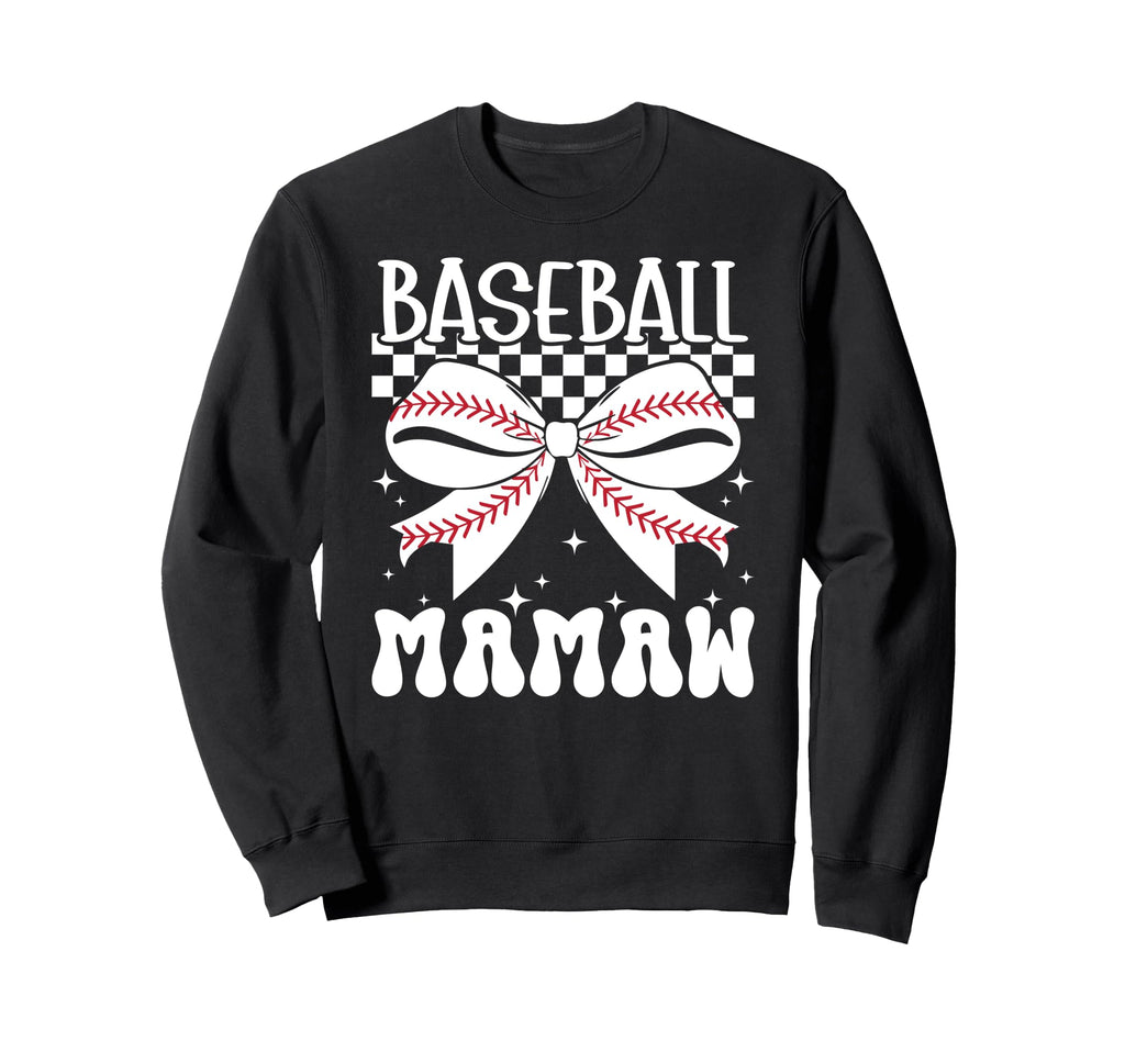 Baseball Mamaw Coquette Mamaw Baseball Sweatshirt - Graphic Print Unisex - T-Shirt, Sweatshirt, Hoodie