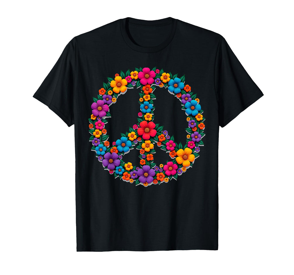 60S 70S Flower Power Groovy Love Peace T-Shirt - Minimalist Print Unisex - T-Shirt, Sweatshirt, Hoodie
