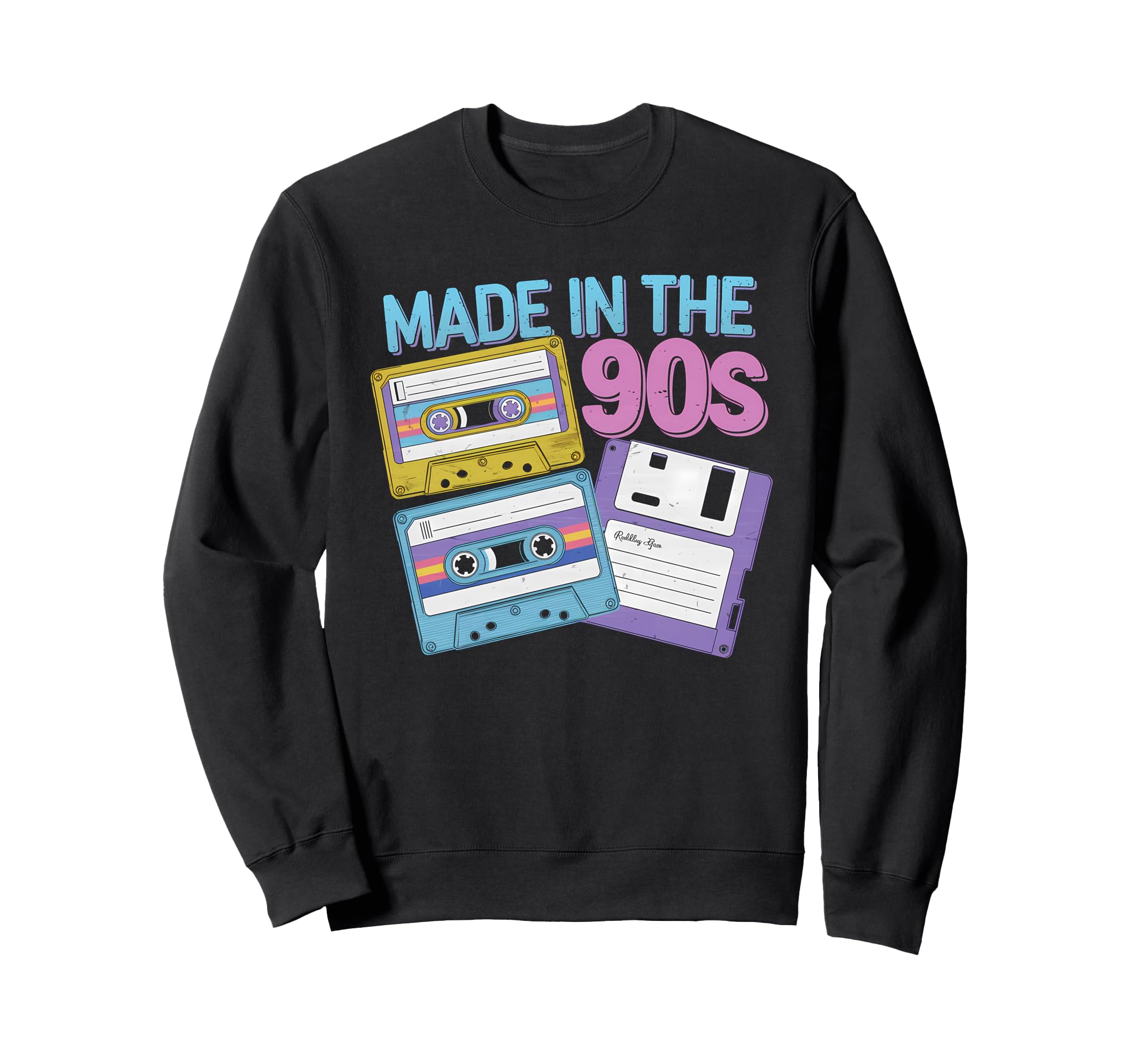Made 90S Cassette Tape Floppy Disk Sweatshirt - Graphic Print Unisex - T-Shirt, Sweatshirt, Hoodie