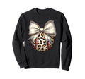 Leopard Baseball Coquette Bow Sweatshirt - Streetwear Style for Adults - T-Shirt, Sweatshirt, Hoodie