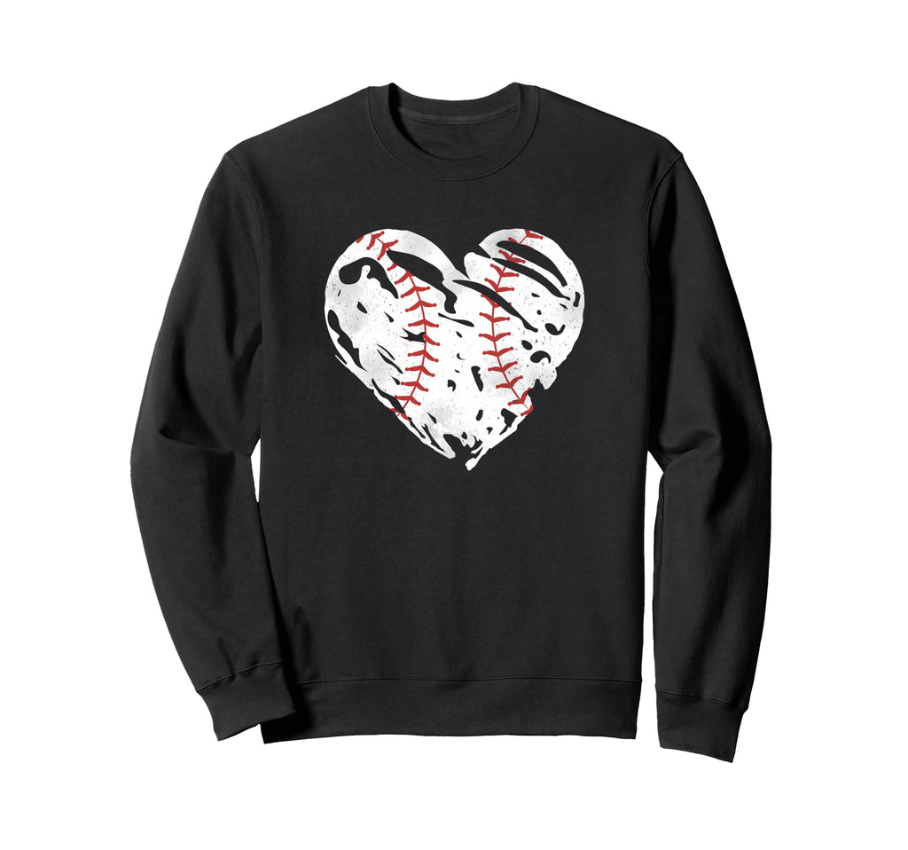 Ball Heart Coach Player Baseball Sweatshirt - Minimalist Print Men Women - T-Shirt, Sweatshirt, Hoodie