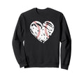 Ball Heart Coach Player Baseball Sweatshirt - Minimalist Print Men Women - T-Shirt, Sweatshirt, Hoodie