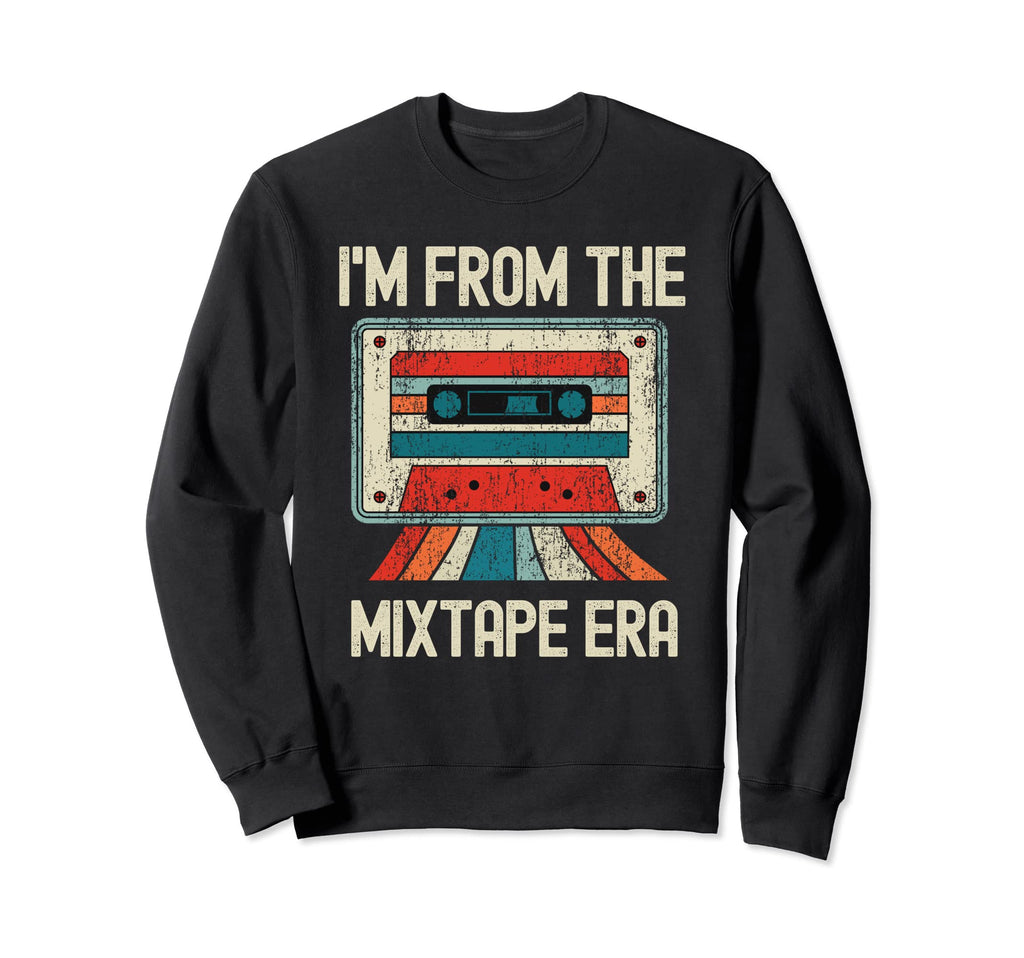 Mixtape Era Old School Cassette Tape Sweatshirt - Graphic Print Men Women - T-Shirt, Sweatshirt, Hoodie