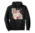 Happy Cat Eating Ramen Japan 80S Hoodie - Minimalist Print for Adults - T-Shirt, Sweatshirt, Hoodie