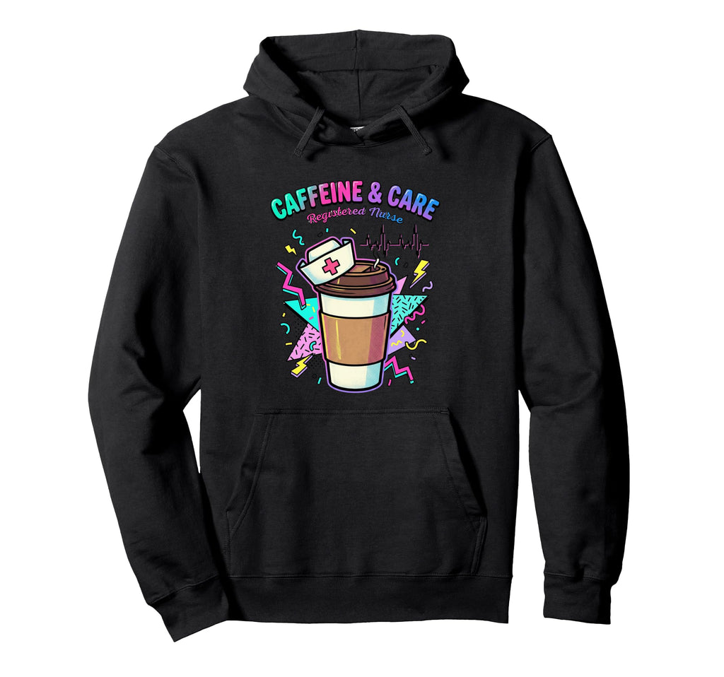 90S Nurse Coffee Lover Gift Aesthetic Hoodie - Custom Art Print for Adults - T-Shirt, Sweatshirt, Hoodie