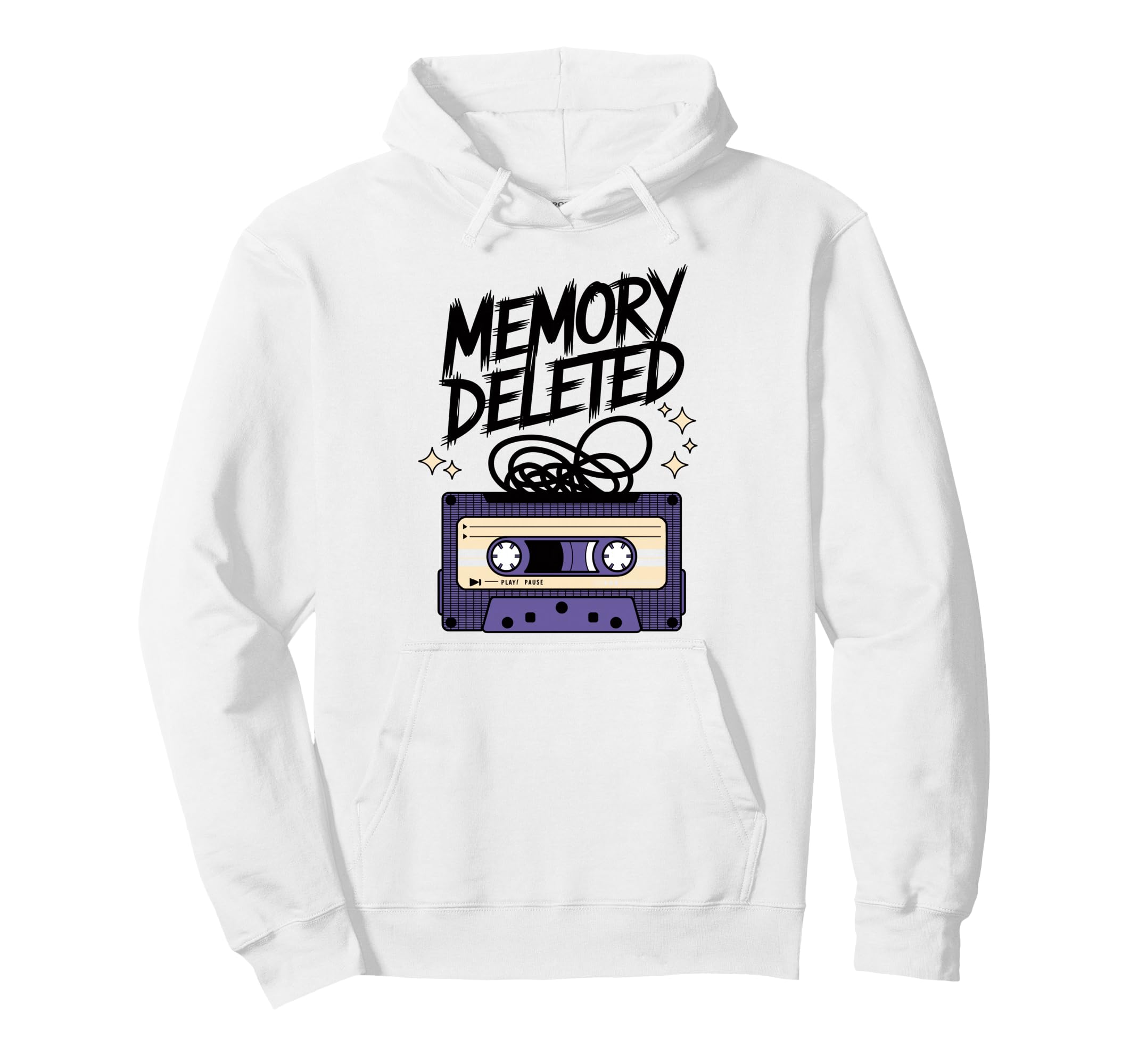 Memory Deleted Funny Cassette Tape Hoodie - Trendy Graphic Unisex - T-Shirt, Sweatshirt, Hoodie