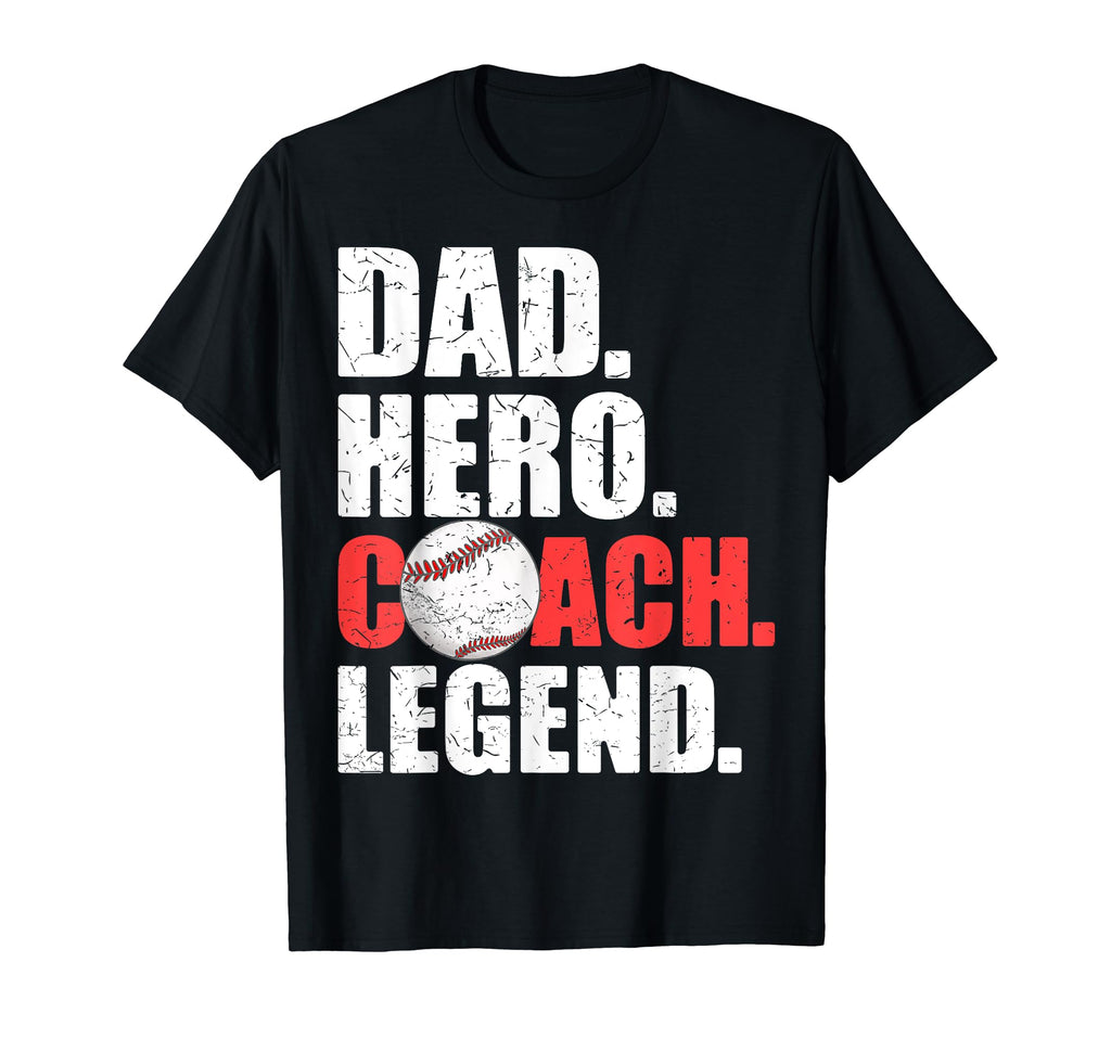 Dad Hero Coach Legend Father Daddy T-Shirt - Minimalist Print Men Women - T-Shirt, Sweatshirt, Hoodie