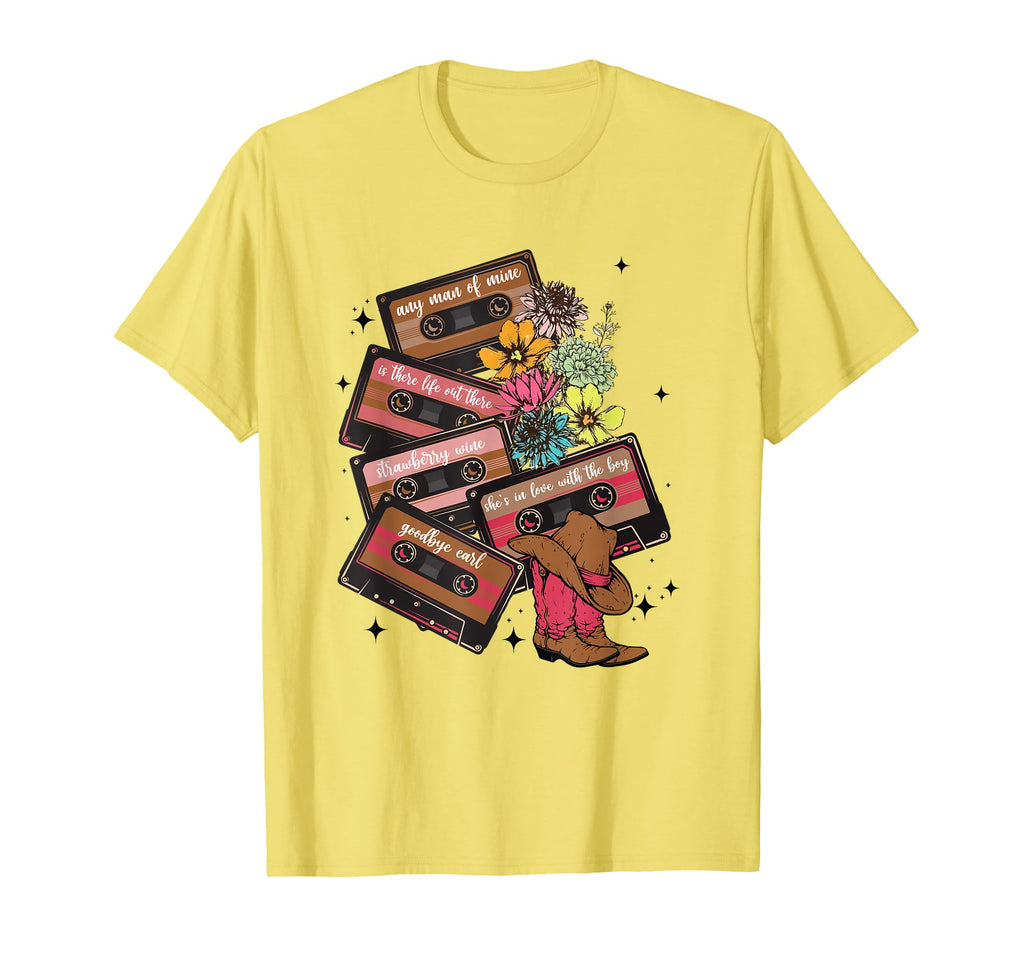 90S Country Cassette Tapes Old Mixtape T-Shirt - Unique Graphic Men Women - T-Shirt, Sweatshirt, Hoodie