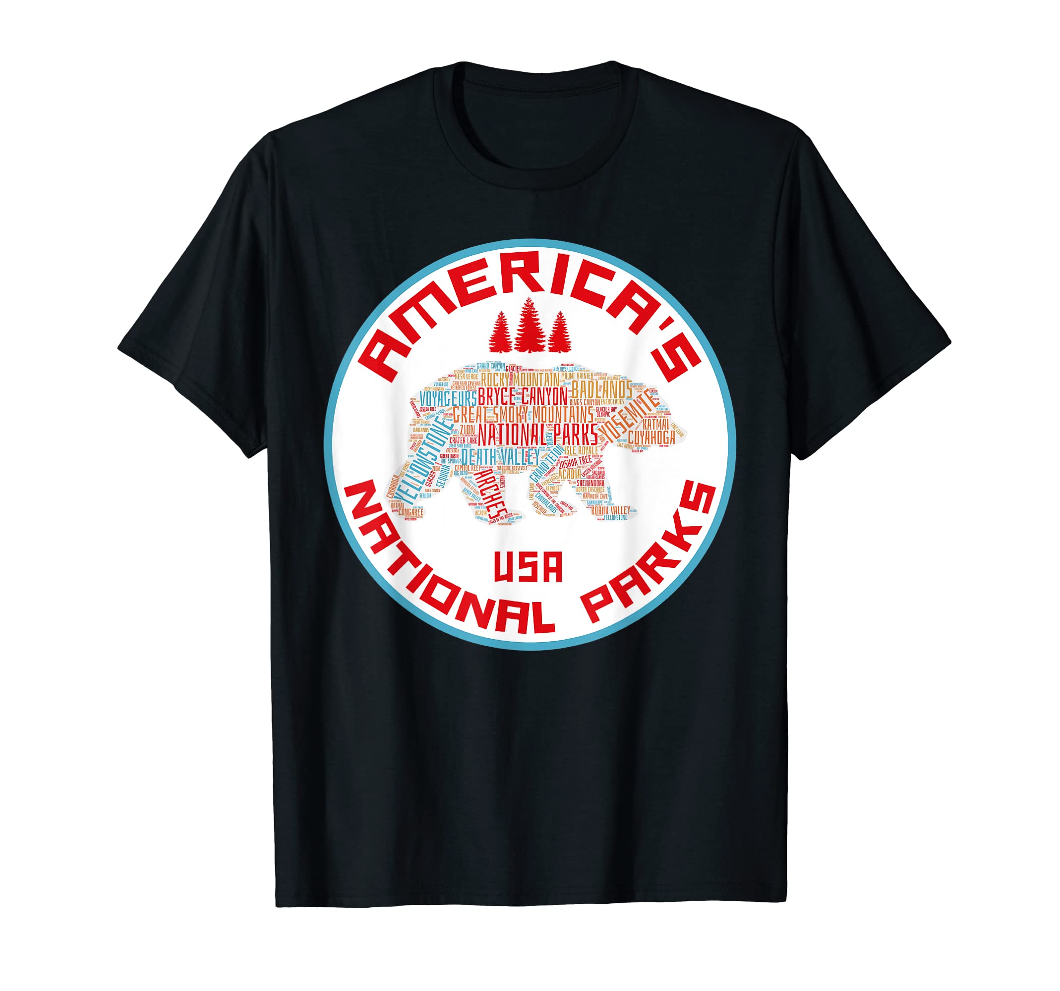 National Parks Bear Hiking Travel T-Shirt - Casual Everyday Wear Unisex - T-Shirt, Sweatshirt, Hoodie
