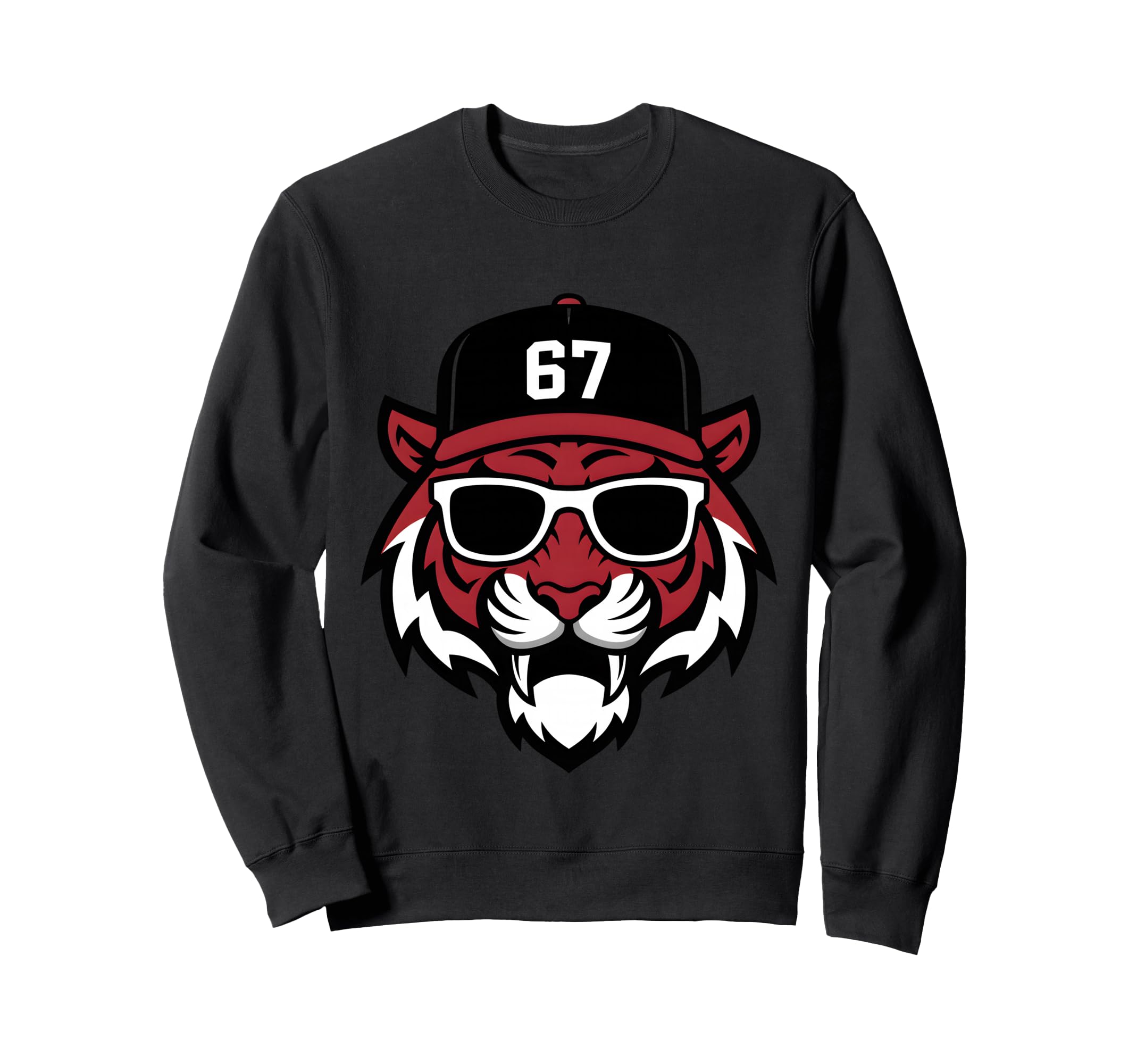 Tiger 67 Mascot Sports Team Pride Sweatshirt - Trendy Graphic for Adults - T-Shirt, Sweatshirt, Hoodie