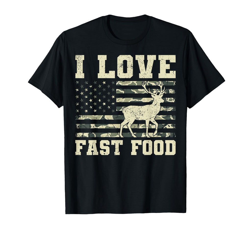 I Love Fast Food Diner Burgers T-Shirt - Casual Everyday Wear for Adults - T-Shirt, Sweatshirt, Hoodie