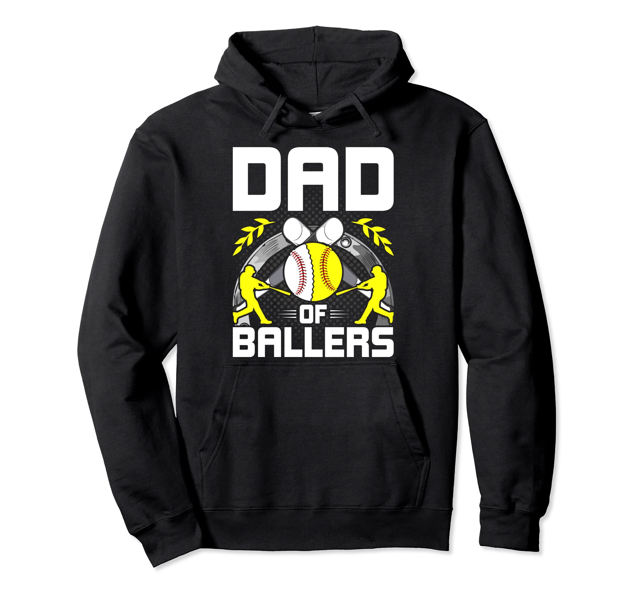 Dad Ballers Baseball Lover Dad Hoodie - Streetwear Style for Adults - T-Shirt, Sweatshirt, Hoodie
