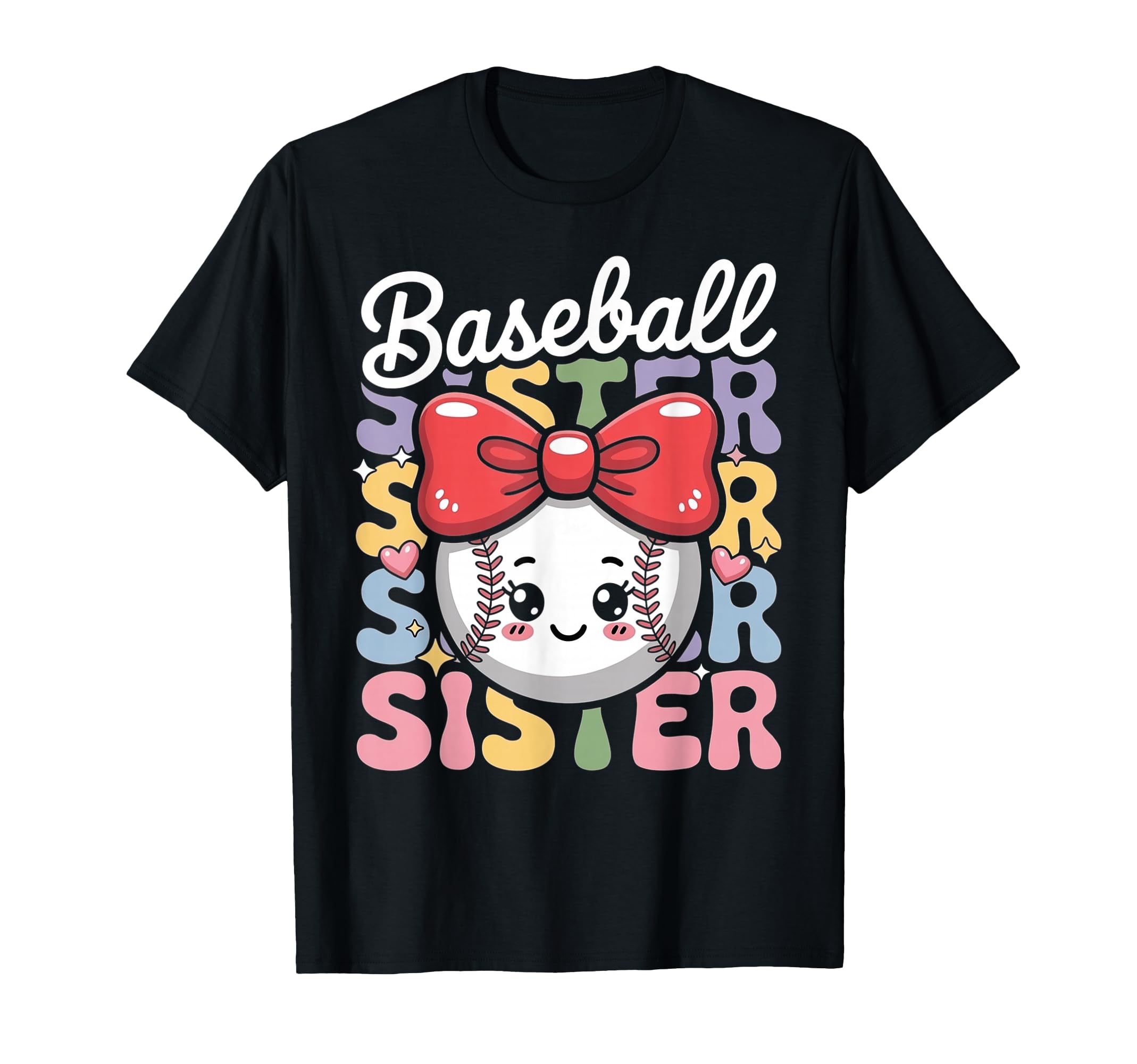 Kawaii Coquette Bow Baseball T-Shirt - Casual Everyday Wear for Adults - T-Shirt, Sweatshirt, Hoodie