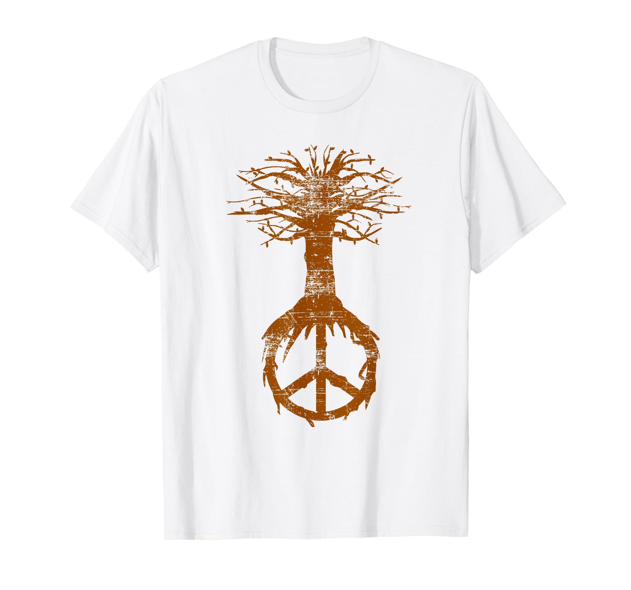 Hippie Tree Peace Sign Nature Lovers T-Shirt - Novelty Apparel for Adults - T-Shirt, Sweatshirt, Hoodie