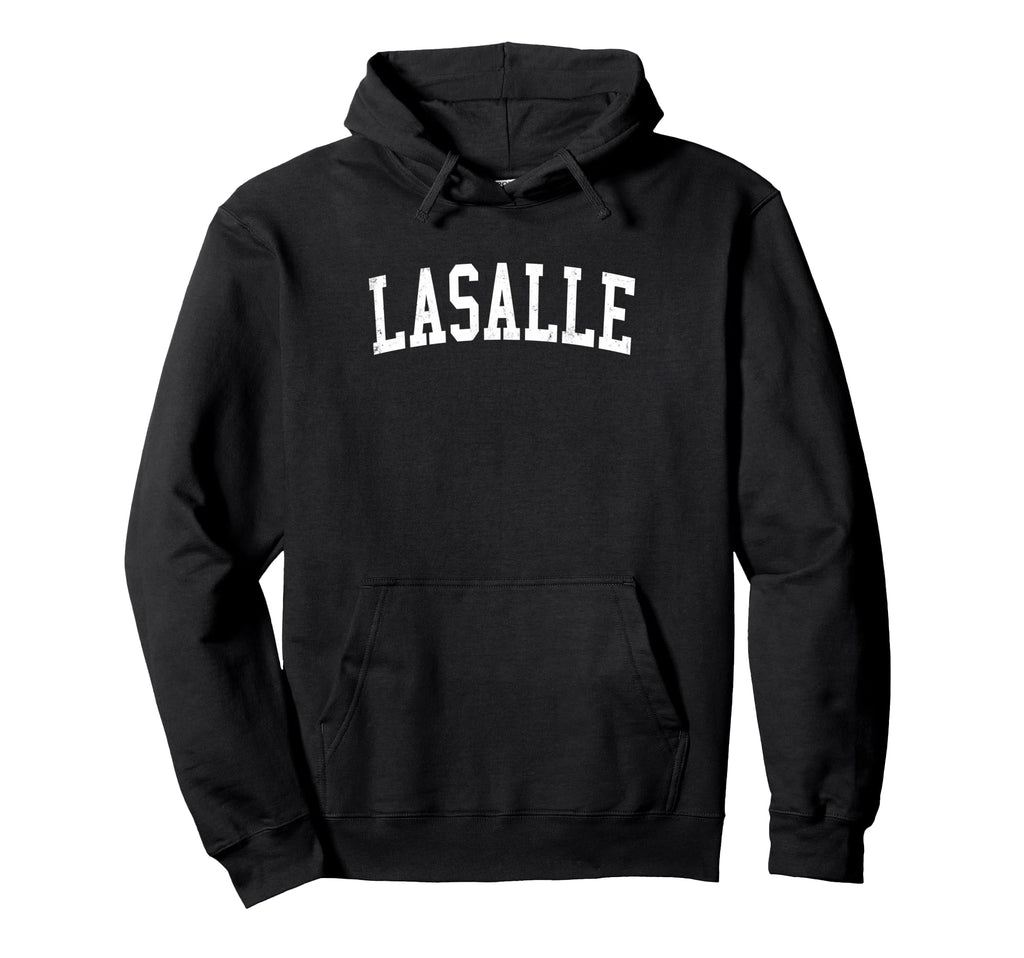 Lasalle Il Distressed White Hoodie - Casual Everyday Wear for Adults - T-Shirt, Sweatshirt, Hoodie